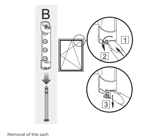 WINKHAUS BA 660 ActivPilot Concept Instruction Manual Sash installation and removal