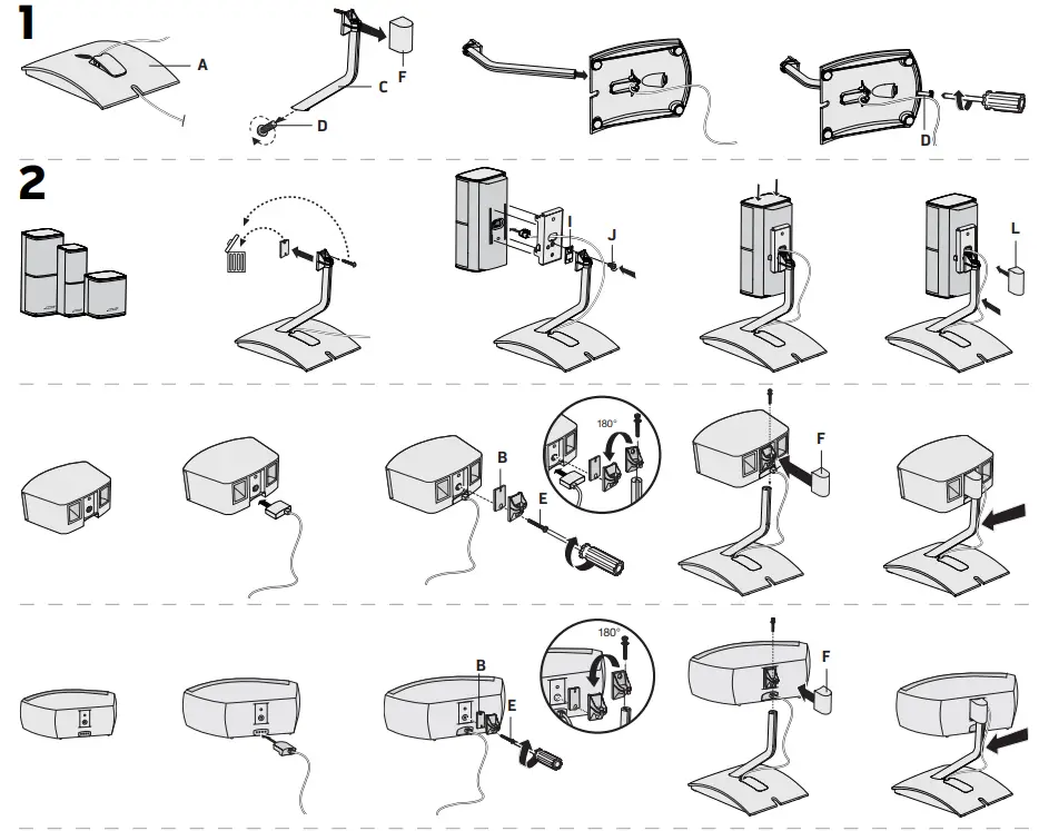 Bose UTS-20 Universal Table Stand Black - 2