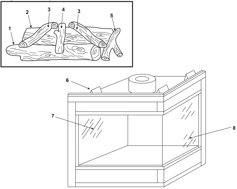 heatilator GC500CRE Gas Fireplace Repair Parts - Overview