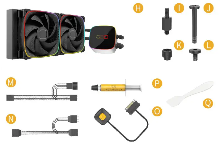 GEOMETRIC FUTURE Eskimo Junior 24 All In One Liquid CPU Cooler - PACKAGE CONTENT 2