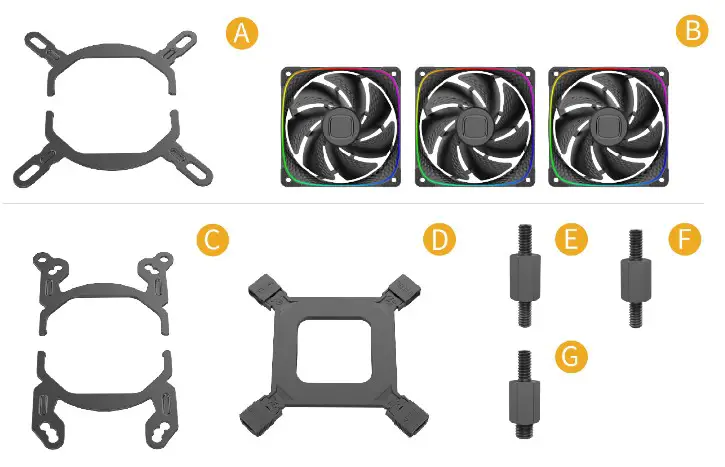 GEOMETRIC FUTURE Eskimo Junior 24 All In One Liquid CPU Cooler - PACKAGE CONTENT 3