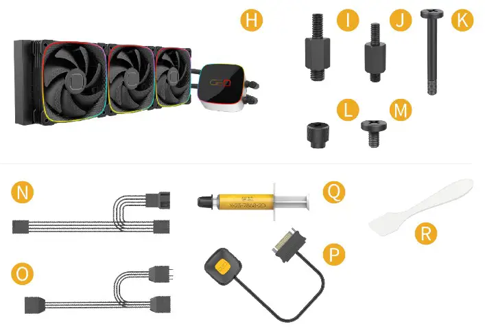 GEOMETRIC FUTURE Eskimo Junior 24 All In One Liquid CPU Cooler - PACKAGE CONTENT 4