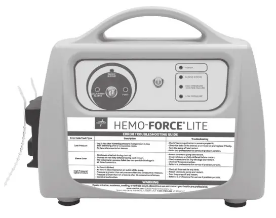 MEDLINE HEMO-FORCE LITE Intermittent DVT Pump
