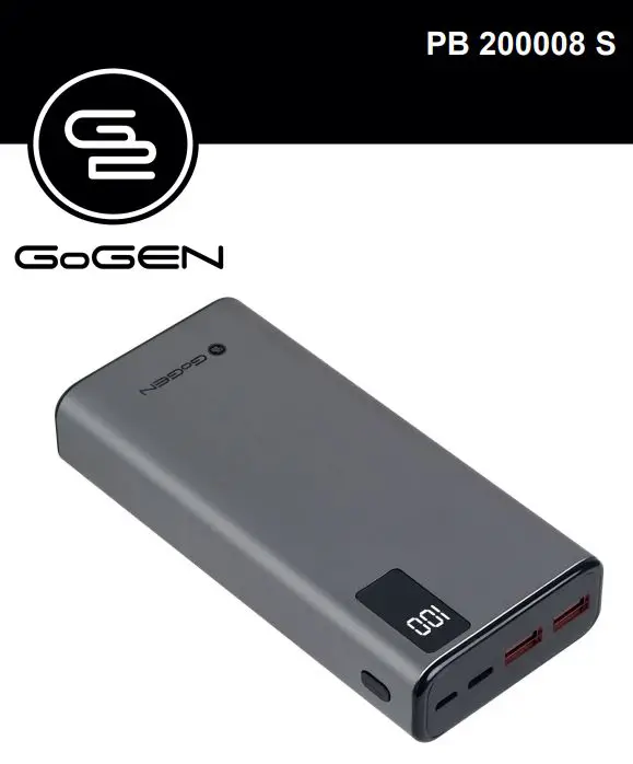 GoGEN PB 200008 S Mobile Power Bank Installation Guide