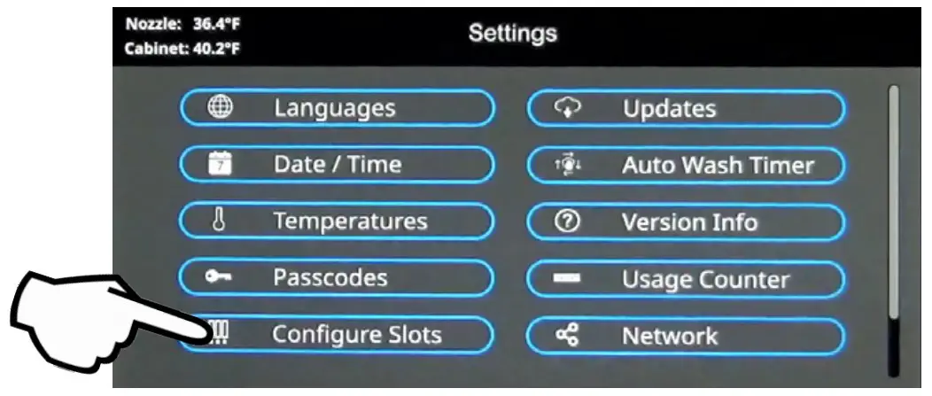 CONFIGURE SLOT FLAVORS