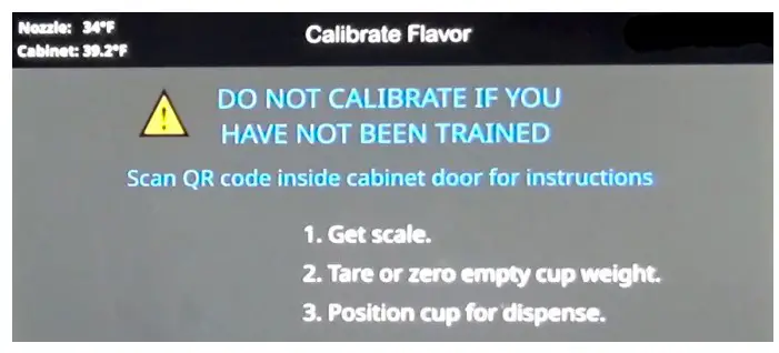 CALIBRATE WATER, ICE & FLAVORS