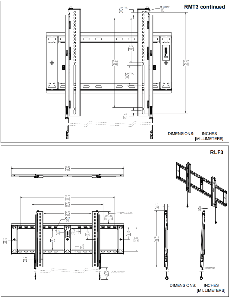 CHIEF RMF3 Mounts Flat Wall Mounts - fig 2