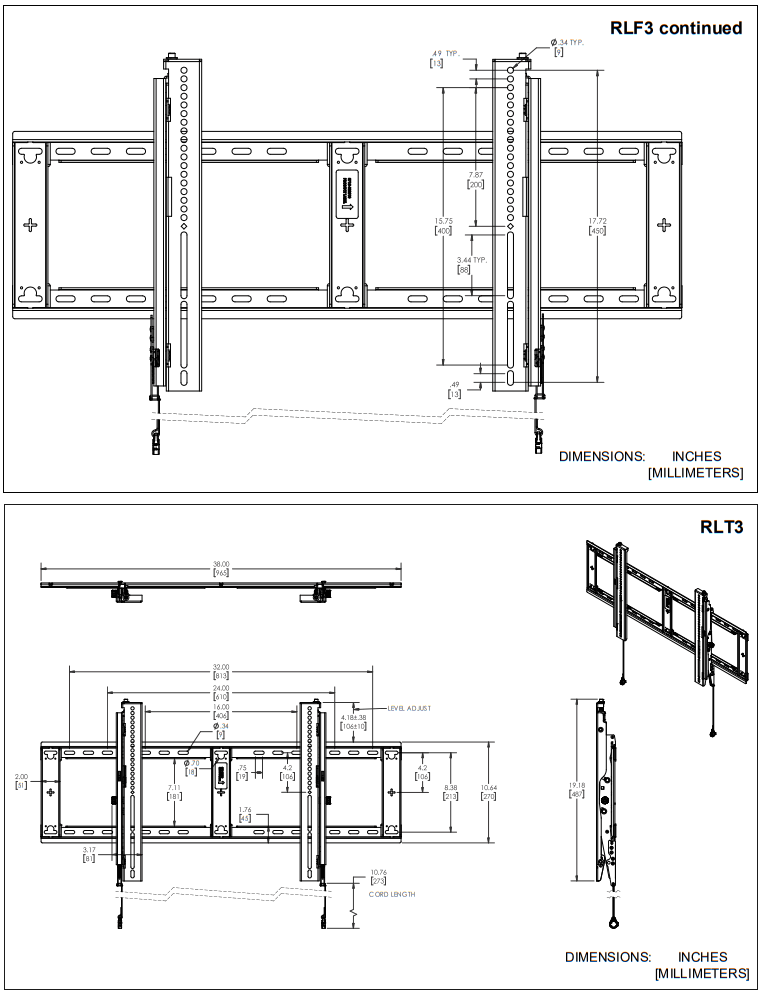 CHIEF RMF3 Mounts Flat Wall Mounts - fig 3