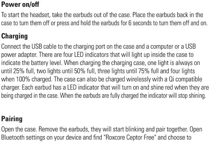 Ceptor Free TWS earbuds - USE