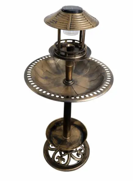 Garten Meister 940085 Bird Bath with Solar Light and Planting Bowl - cover