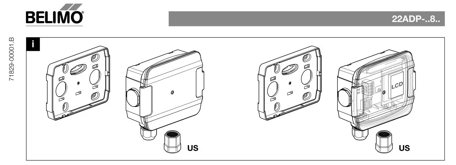 BELIMO 22ADP Differential Air Pressure Sensor Instruction Manual