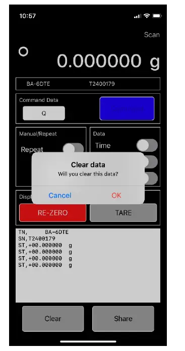 A D WeiV Communication Application for Balances-Scales Using Bluetooth 5