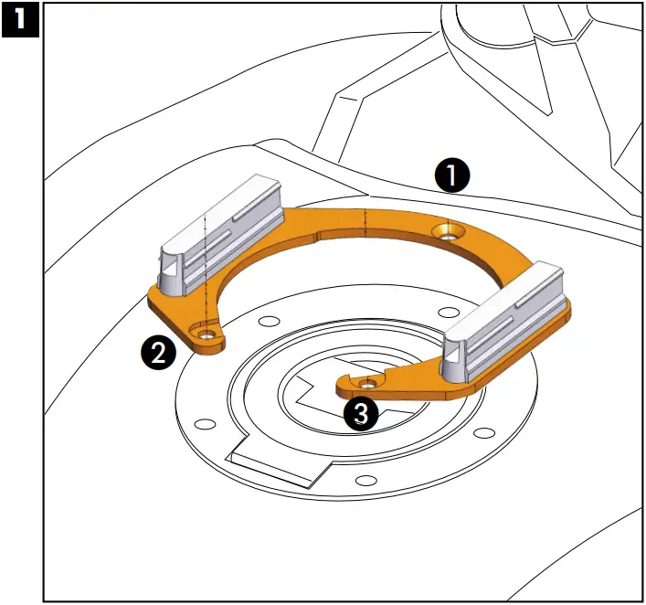 HEPCO BECKER 506002 5 Tank Bag Ring Magnetic - INSTRUCTIONS