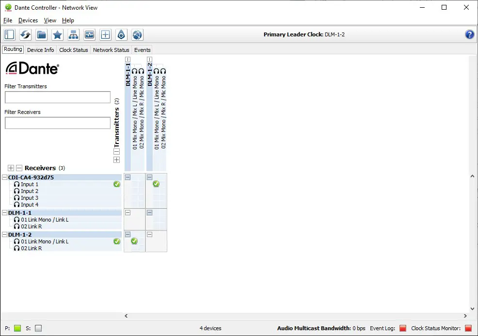Cloud DLM 1 Series Remote Dante Mic Line Input Modules - Configuration 2