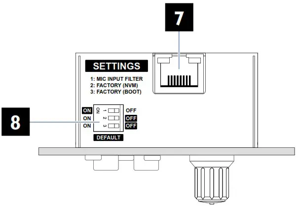 Cloud DLM 1 Series Remote Dante Mic Line Input Modules - REAR CONTROLS AND CONNECTIONS
