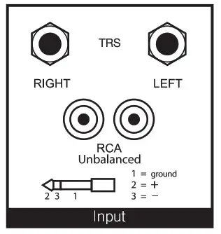 PreSonus Eris Sub8 Compact 8-inch Studio Subwoofer - Inputs