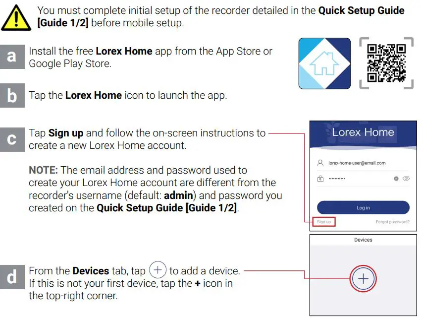 LOREX N862 Series Remote Access User Guide - Mobile Setup