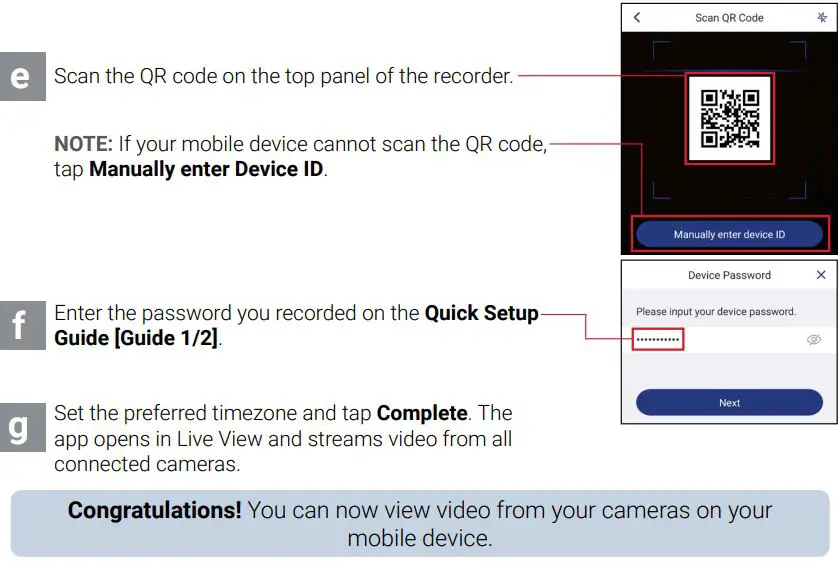 LOREX N862 Series Remote Access User Guide - Mobile Setup