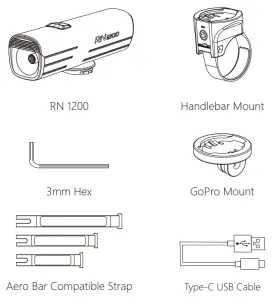 OLIGHT RN 1200 Rechargeable LED Bike Light - BOX