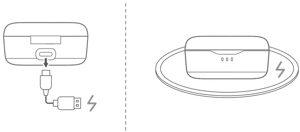 Lenovo PS-1551B Smart Wireless Earbuds - Charging