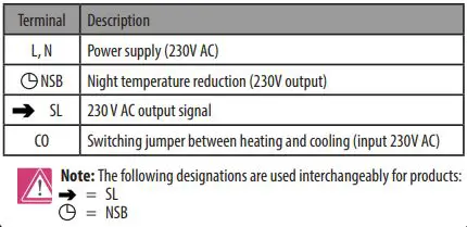 SALUS Wired Electronic Thermostat - Non-programmable HTR230 fig4