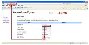 SOYAL AR 327 E Metal Access Control - IP Setting 3