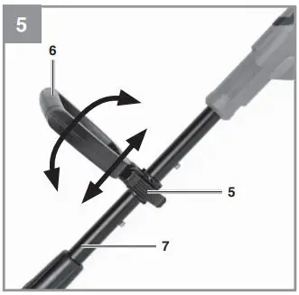 Einhell GE-LE 18 190 Li Cordless Lawn Edge Trimmer Instruction Manual - Adjusting the additional handle