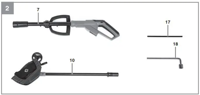Einhell GE-LE 18 190 Li Cordless Lawn Edge Trimmer Instruction Manual - Layout and items supplied