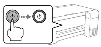 EPSON ST-C2100 Supertank Color MFP Printer User Guide - Press the power button to turn on the product