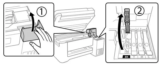 EPSON ST-C2100 Supertank Color MFP Printer User Guide - With the scanner unit raised