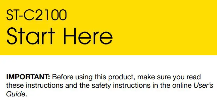 EPSON ST-C2100 Supertank Color MFP Printer User Guide