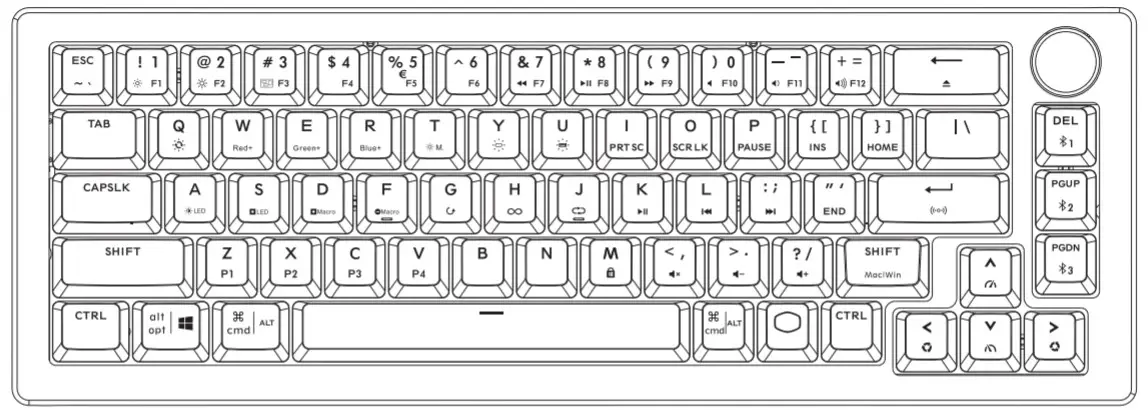 COOLER MASTER CK71 Wireless RGB Mechanical Gaming Keyboard