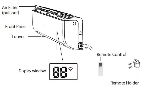 Carrier OF-40MHH-04 High Wall Ductless System FIG 1
