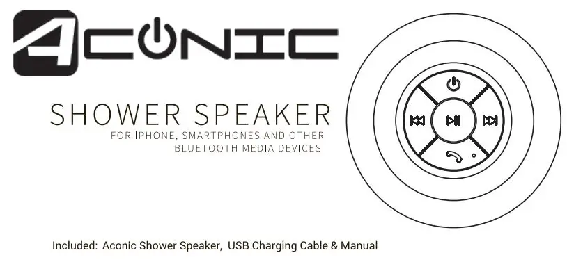 ACONIC HG1 Shower Speaker for Iphone and Smartphone Instructions