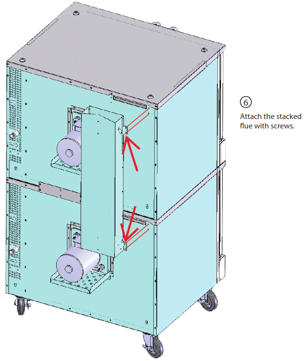 CPG 351FGC100 Single Deck Standard Depth Full Size Natural Gas Convection Oven - STACKING OVEN3
