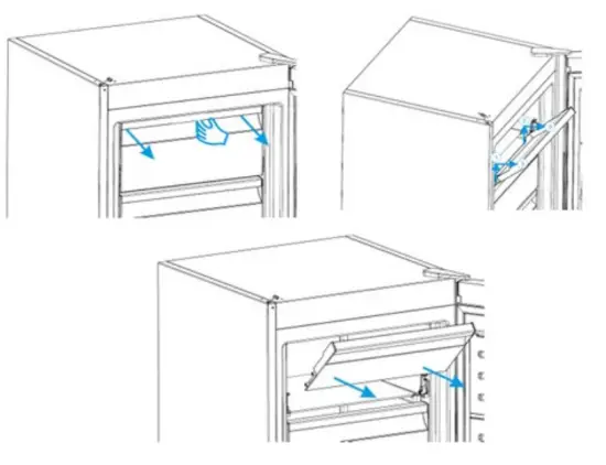 BUSH MEB155177 Integrated Tall Fridge Built In Larder - fig3