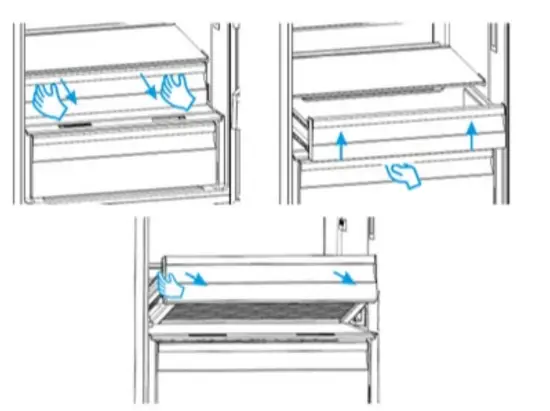 BUSH MEB155177 Integrated Tall Fridge Built In Larder - fig6