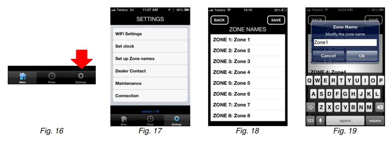 DAIKIN BRP15A61 Skyfi Ducted Controller - Settings