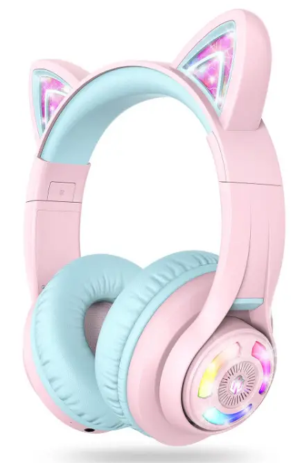 iClever-Cat-Ear-Bluetooth-Headphones-RGB-LED-Light-image