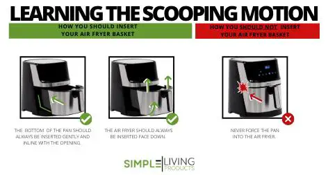 SIMPLE LIVING PRODUCTS SLP AFS 5L Air Fryer - Scooping Motion