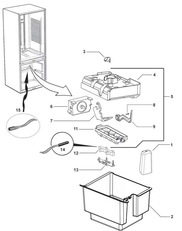 FISHER PAYKEL RF135BRPJX6 25 Inch Freestanding Counter Depth Bottom Freezer Refrigerator - ICEMAKER