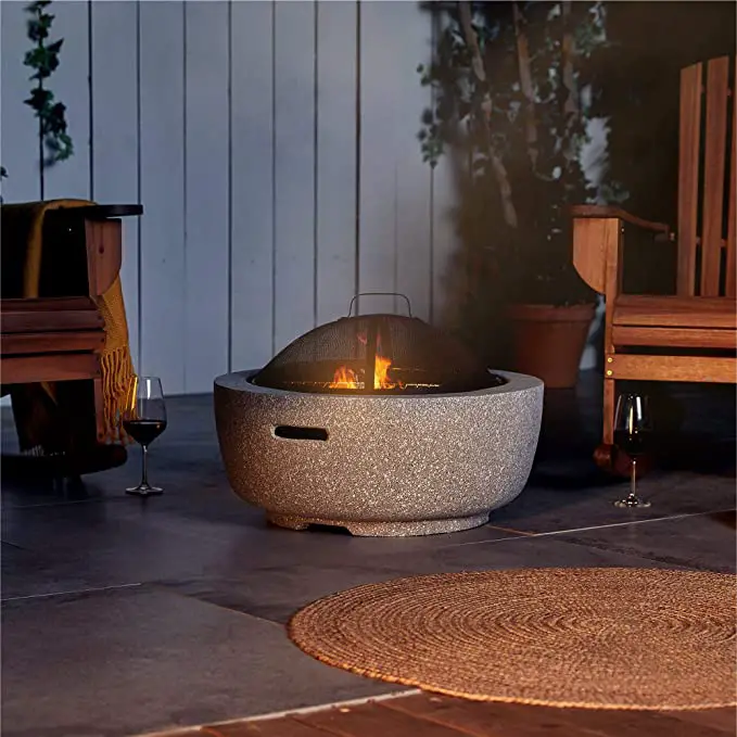 VonHaus-2500019-Round-MgO-Fire-Pit