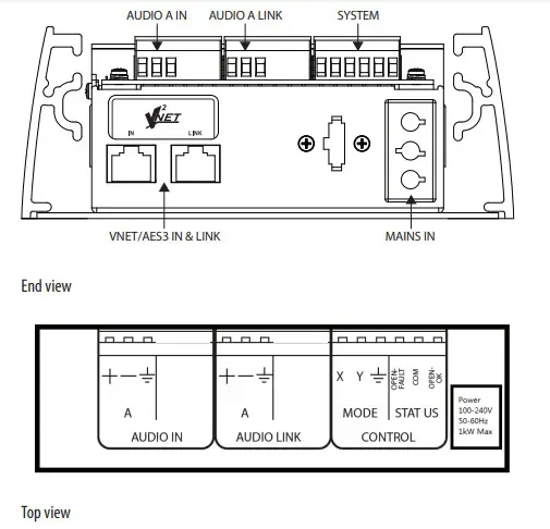 TANNOY Digitally Steerable Powered Column Array Loudspeaker QFlex End view
