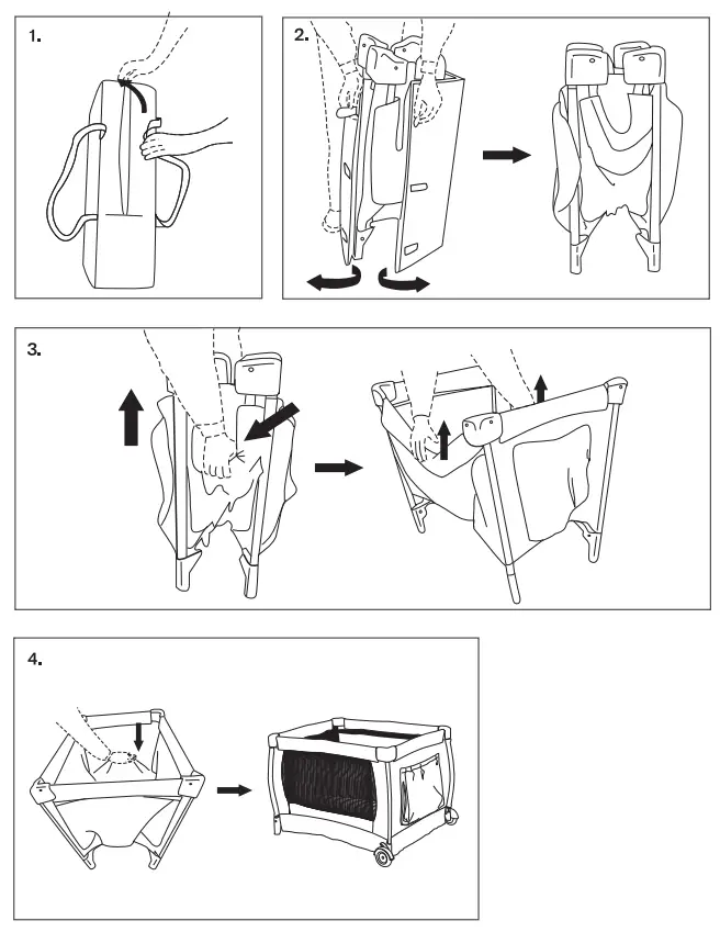 Basic Plus CAR 5903076302588 graphite Travel Cot - Fig 1