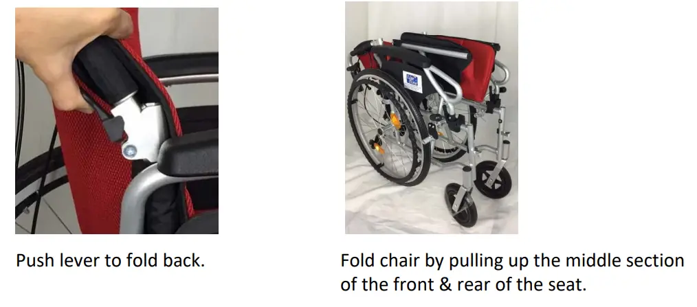 LIFE LINE 4030 Aluminium Light Weight Detachable Wheelchair - STORAGE