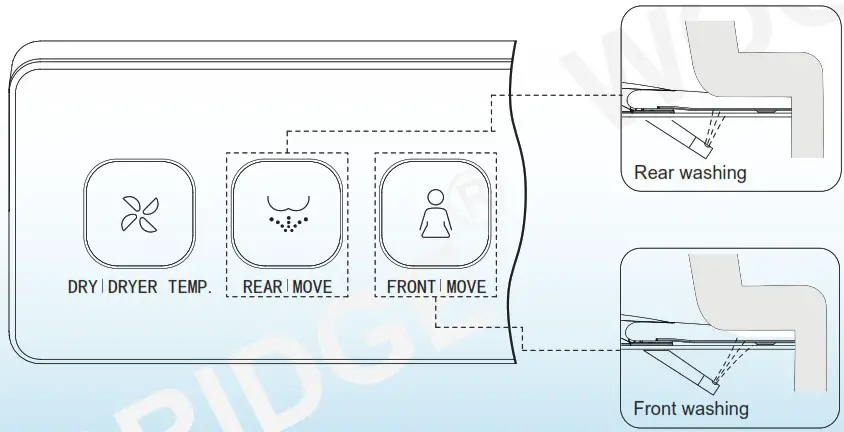 WOODBRIDGE LT611 Intelligent Compact Elongated Dual Flush Wall Hung Toilet - FRONT MOVE 1