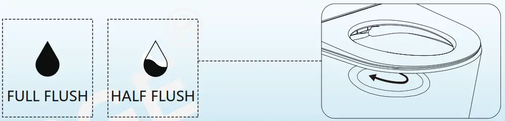 WOODBRIDGE LT611 Intelligent Compact Elongated Dual Flush Wall Hung Toilet - Half flush Full flush