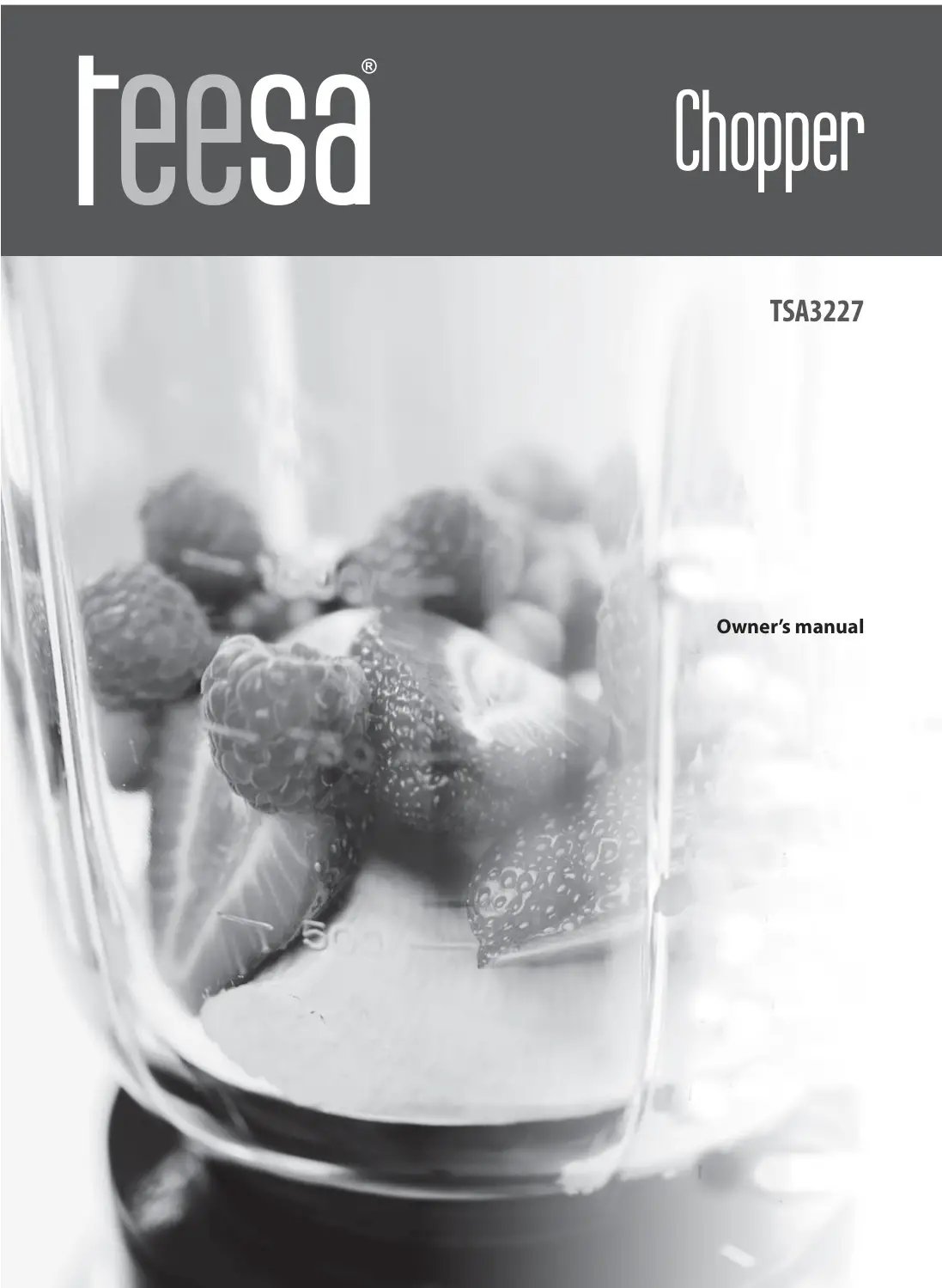 TEESA TSA3227 Food chopper Owner's Manual