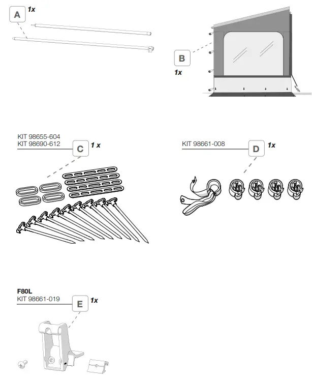 FIAMMA SIDE W PRO F80L XL Side Panel with Crystal Window 1
