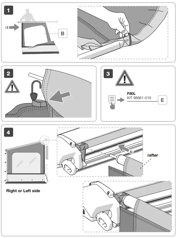 FIAMMA SIDE W PRO F80L XL Side Panel with Crystal Window 4